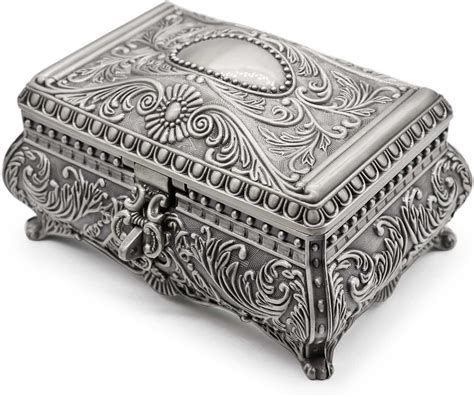 Engraved Metal Jewelry Box 